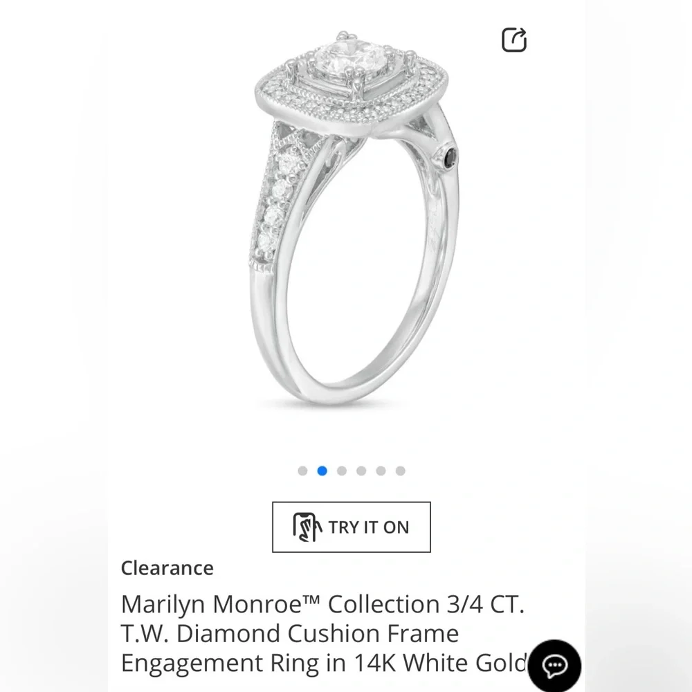 Marilyn Monroe Zales Collection 3/4 CT ring. - Picture 2 of 9